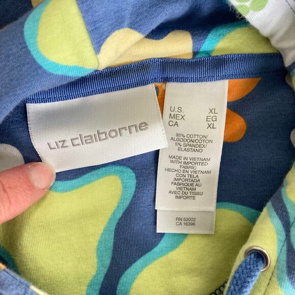 Y2K Liz Claiborne Tropical Hooded Coverup - Picture 5 of 5